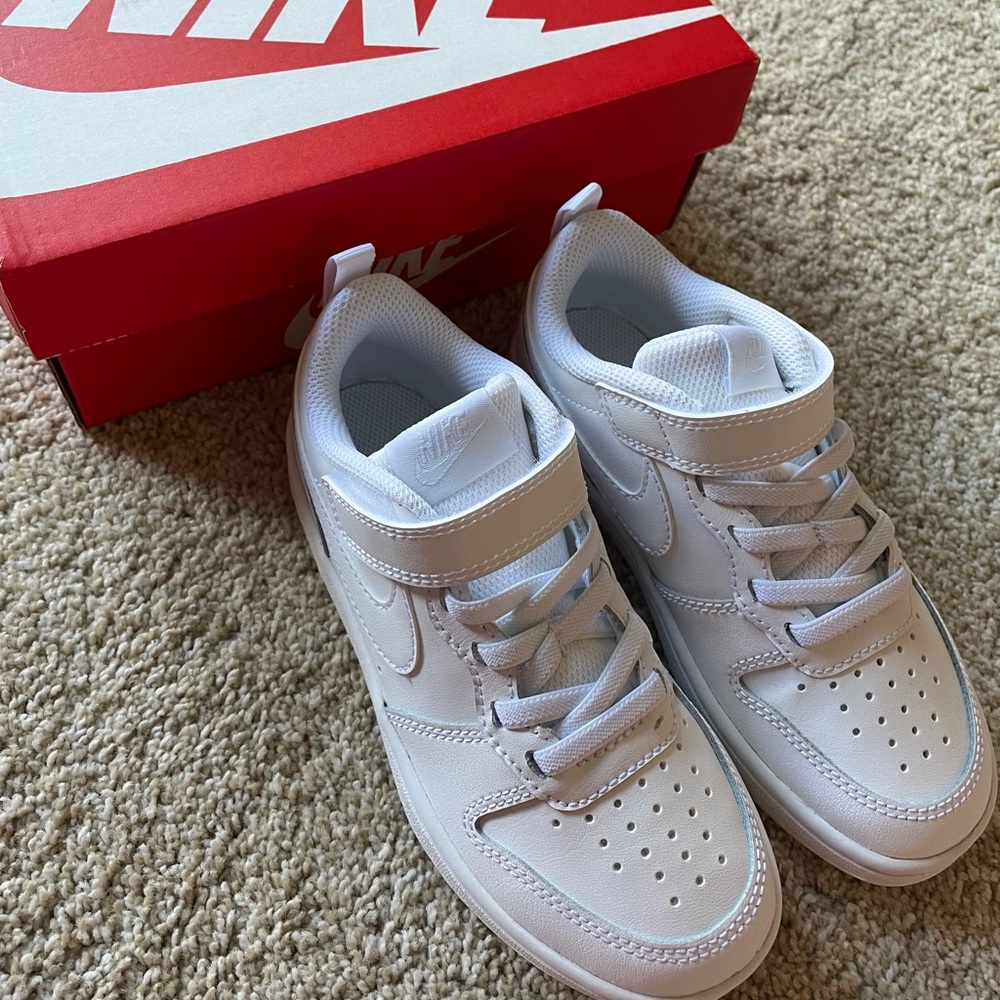 Nike Court Borough White Sneaker 11.5 Toddler